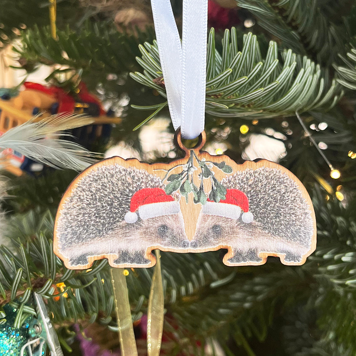 Kissing Hedgehogs Christmas Decoration