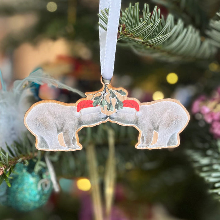 Kissing Polar Bears Christmas Decoration