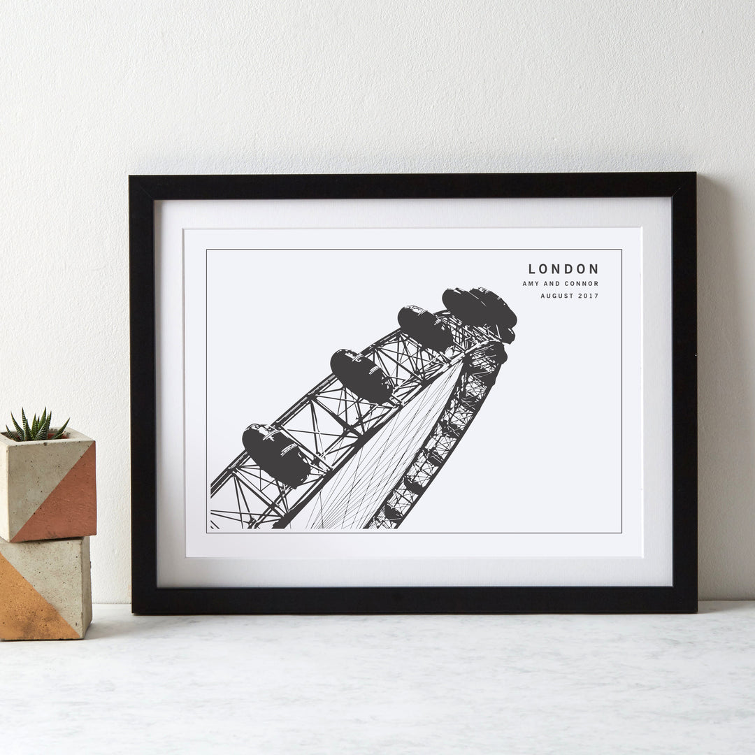 Monochrome City Landmark Art Print