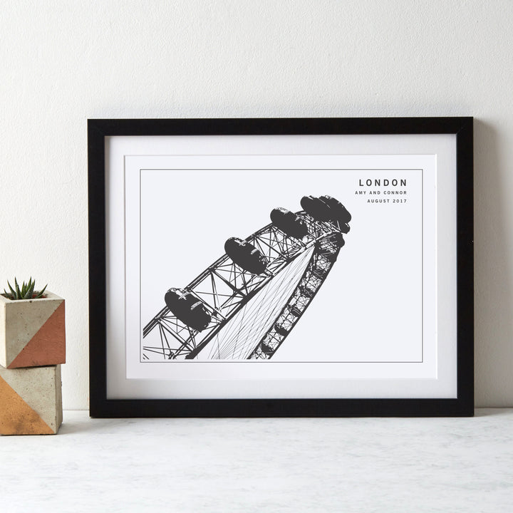 Monochrome City Landmark Art Print