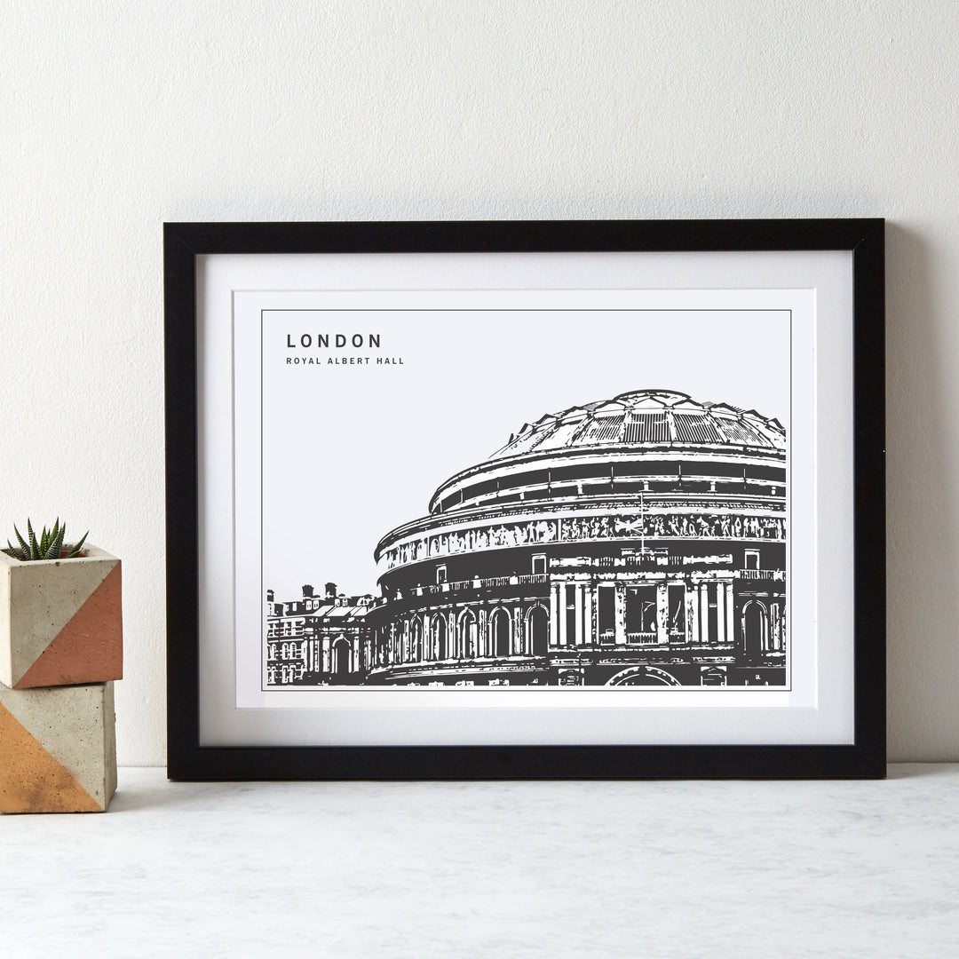 Monochrome City Landmark Art Print