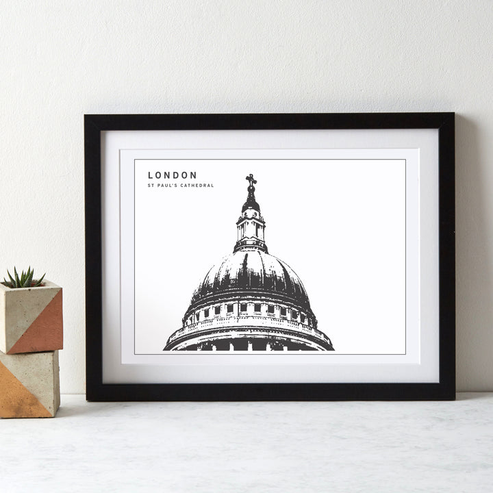 Monochrome City Landmark Art Print