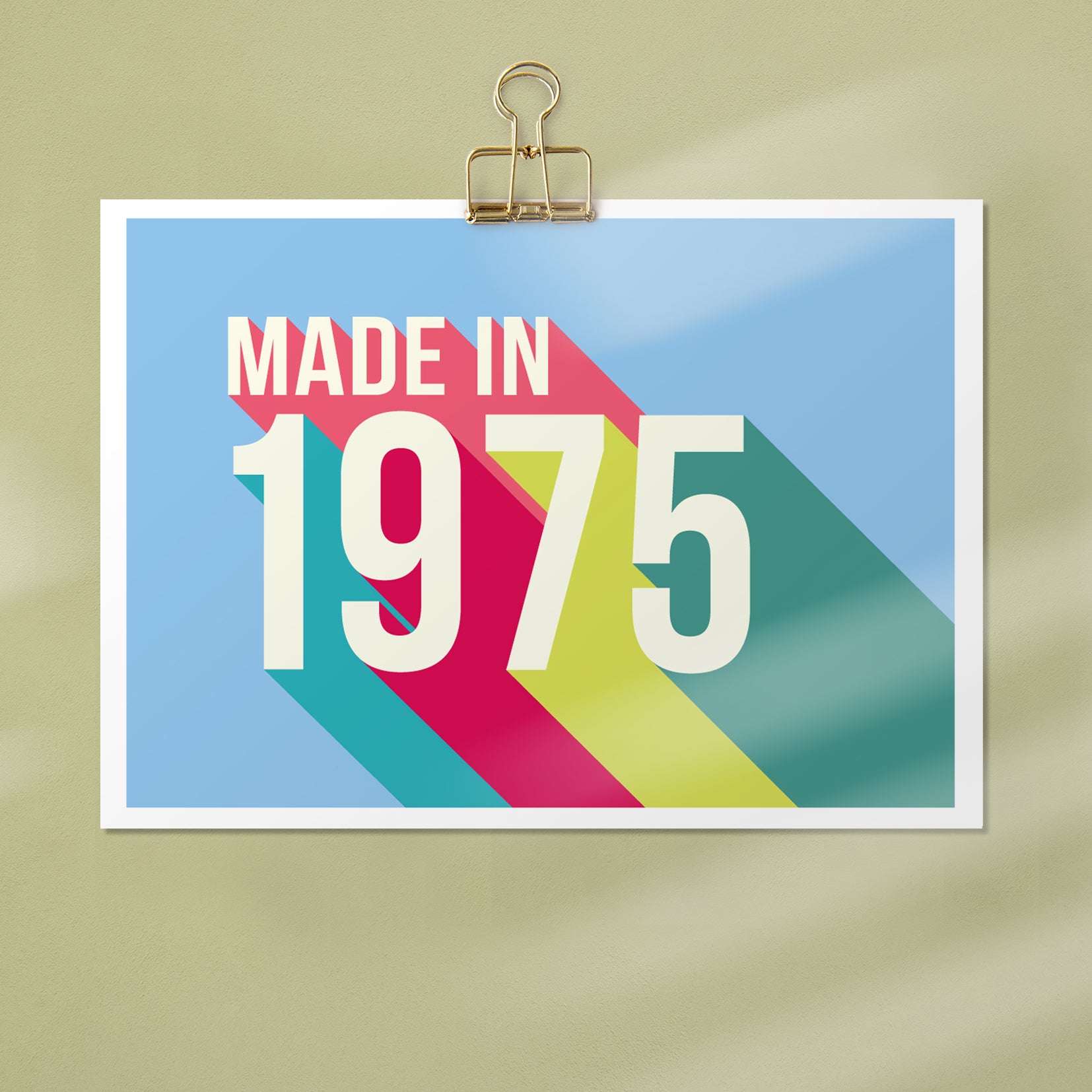 Personalised 50th Birthday Year Print