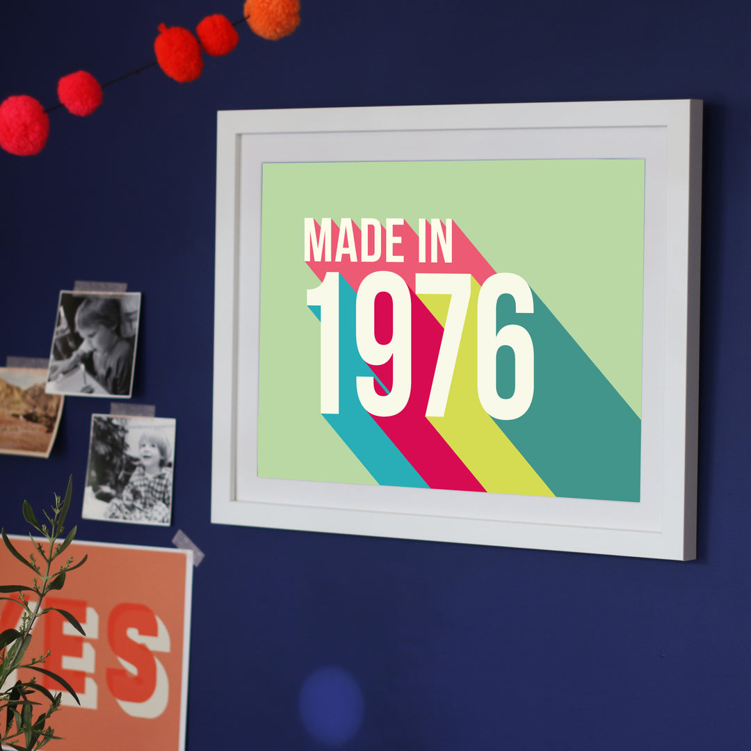 Personalised 50th Birthday Year Print