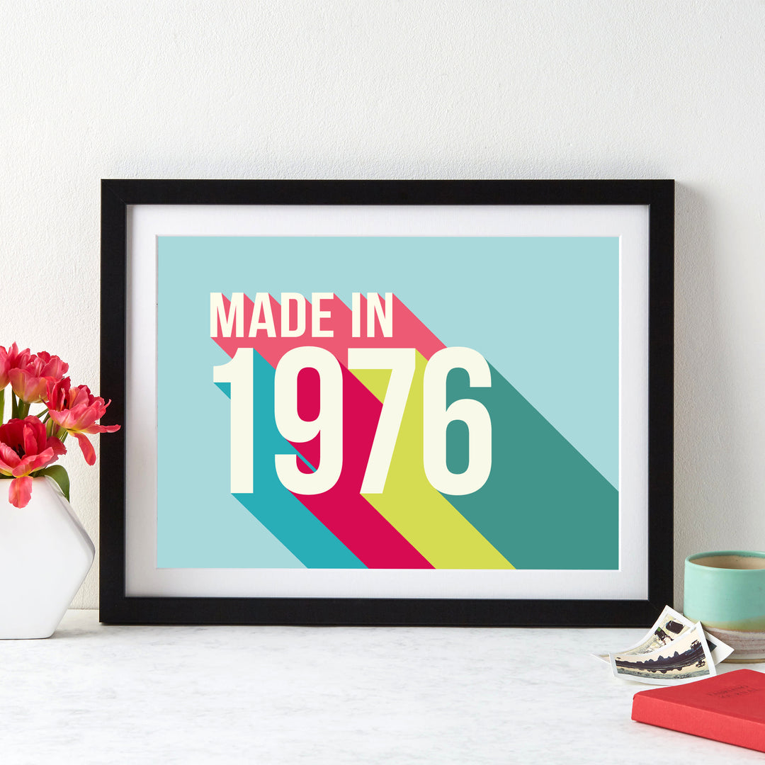 Personalised 50th Birthday Year Print