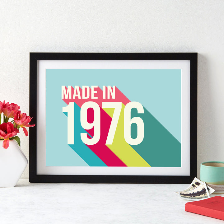 Personalised 50th Birthday Year Print