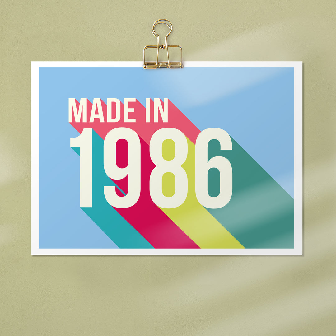 Personalised 40th Birthday Year Print