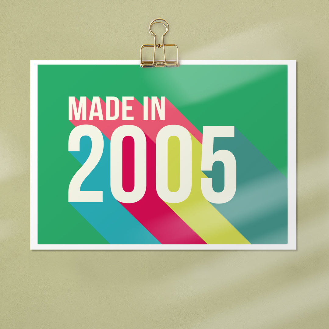 Personalised 21st Birthday Year Print