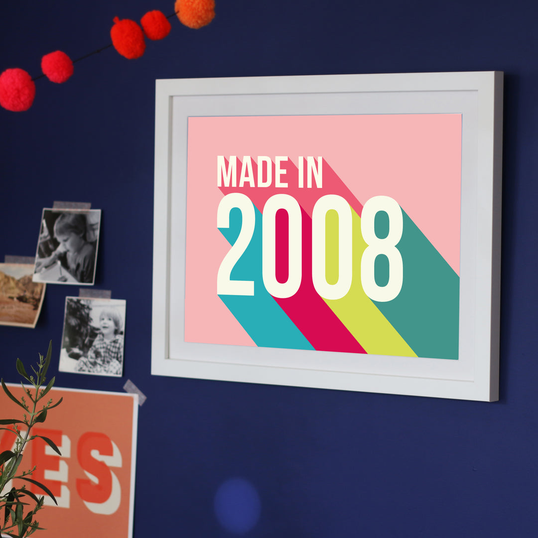 Personalised 18th Birthday Year Print