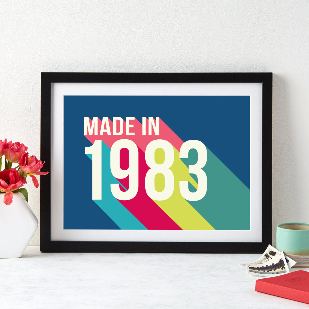 Personalised 40th Birthday Year Print