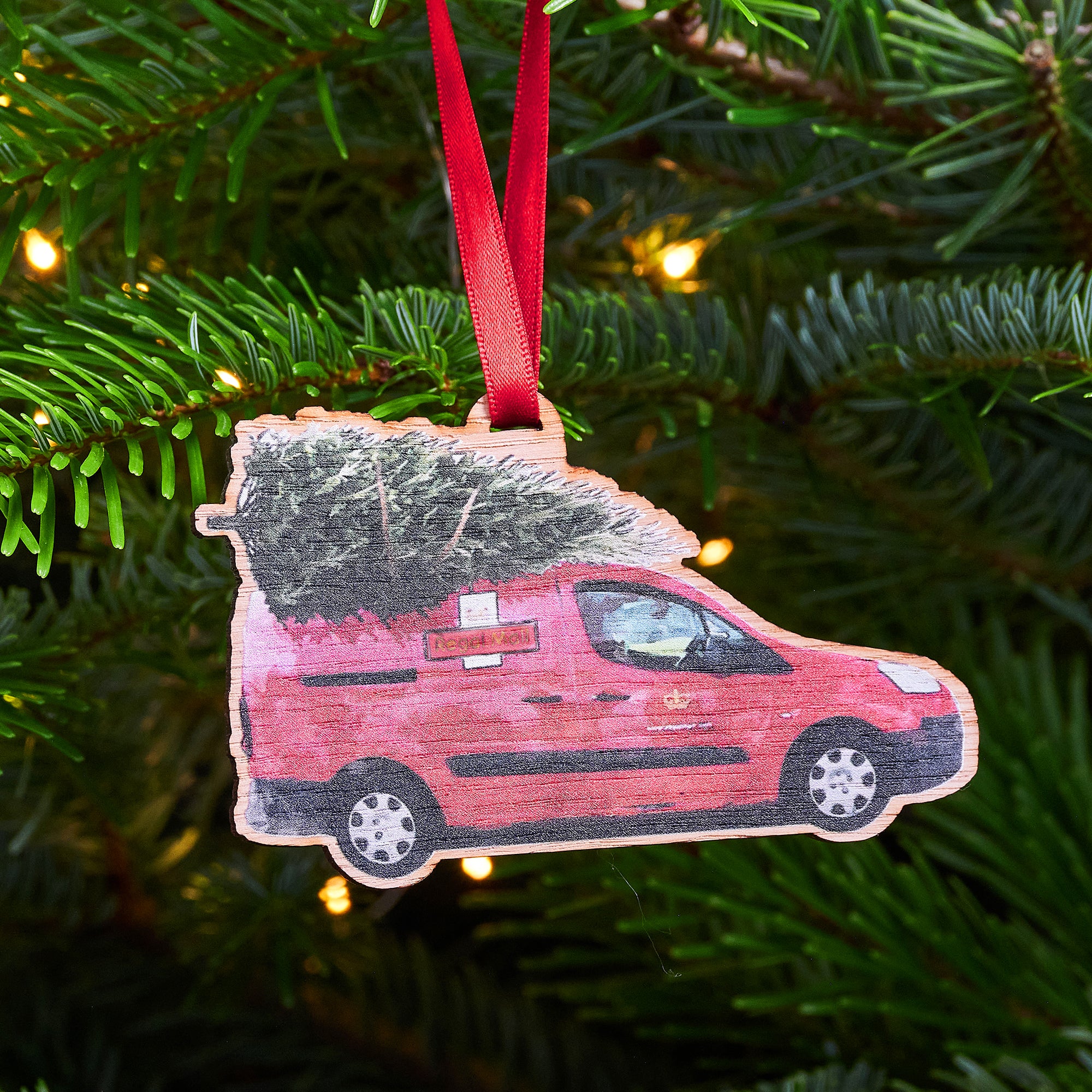 Mail Van with Christmas Tree Decoration
