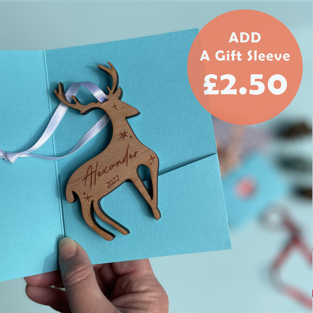 Lupus Wolf Constellation Wooden Christmas Decoration
