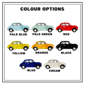 Classic Morris Minor Car Personalised Keyrings
