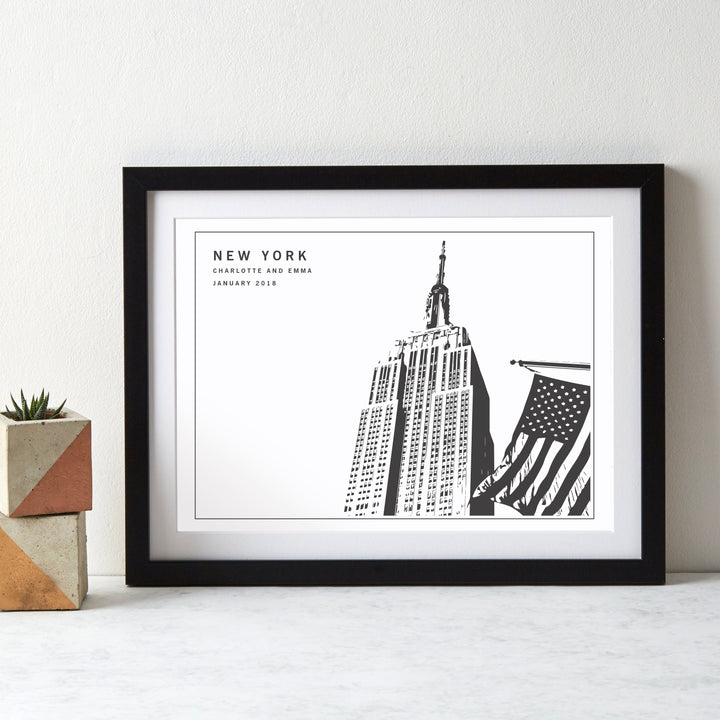 Monochrome City Landmark Art Print