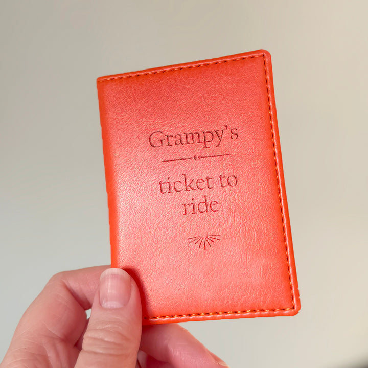 Ticket To Ride Personalised Bank Travel Card Wallet Holder