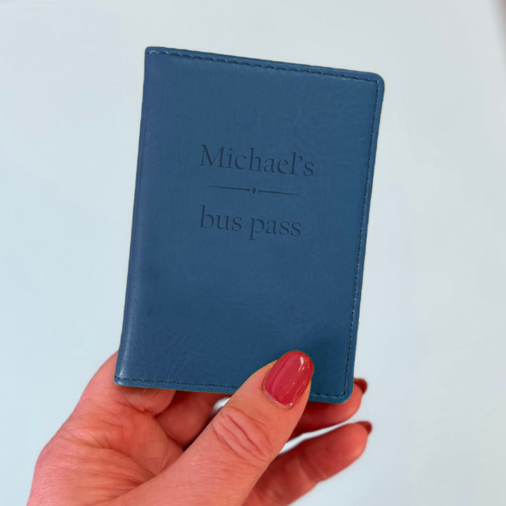 Personalised Bus Pass Bank Card Holder Wallet