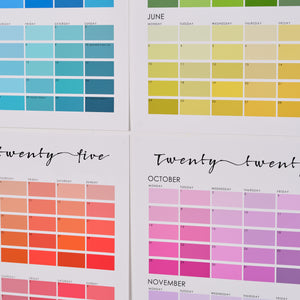 Paint Chip Colour Swatch Wall Planner Calendar