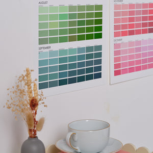 Paint Chip Colour Swatch Wall Planner Calendar