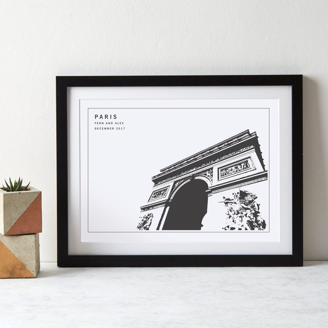 Monochrome City Landmark Art Print