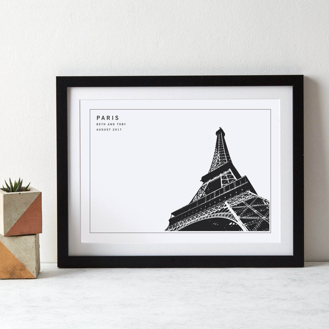 Monochrome City Landmark Art Print