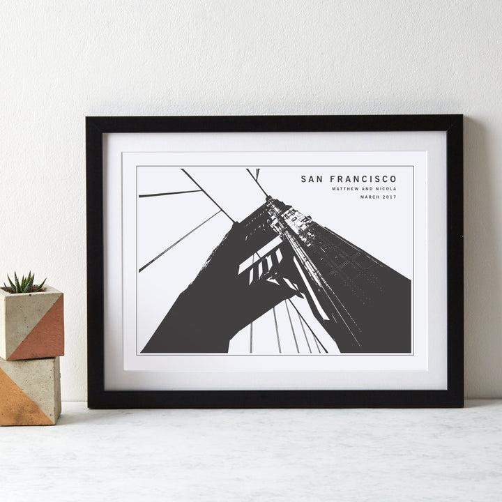 Monochrome City Landmark Art Print
