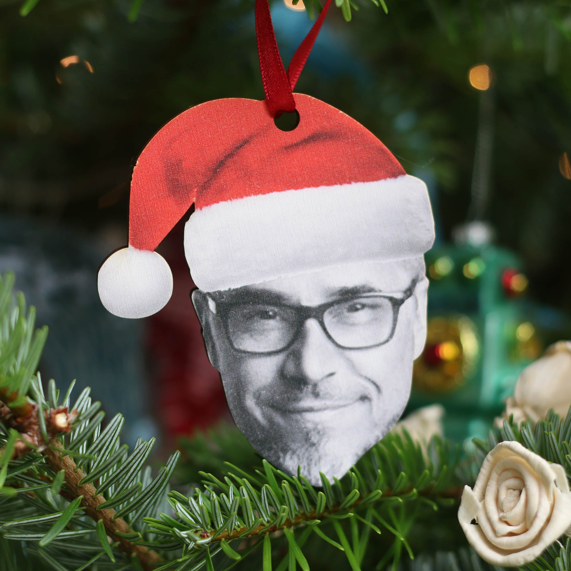 Santa Hat Personalised Christmas Tree Decoration