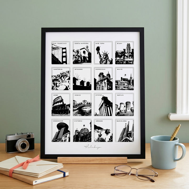 Personalised Favourite Travels Destination Print