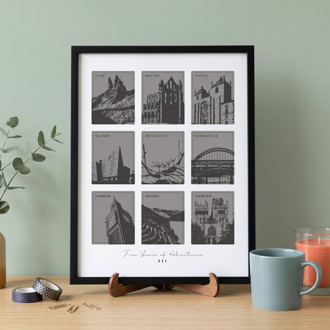 Personalised Favourite Travels Destination Print