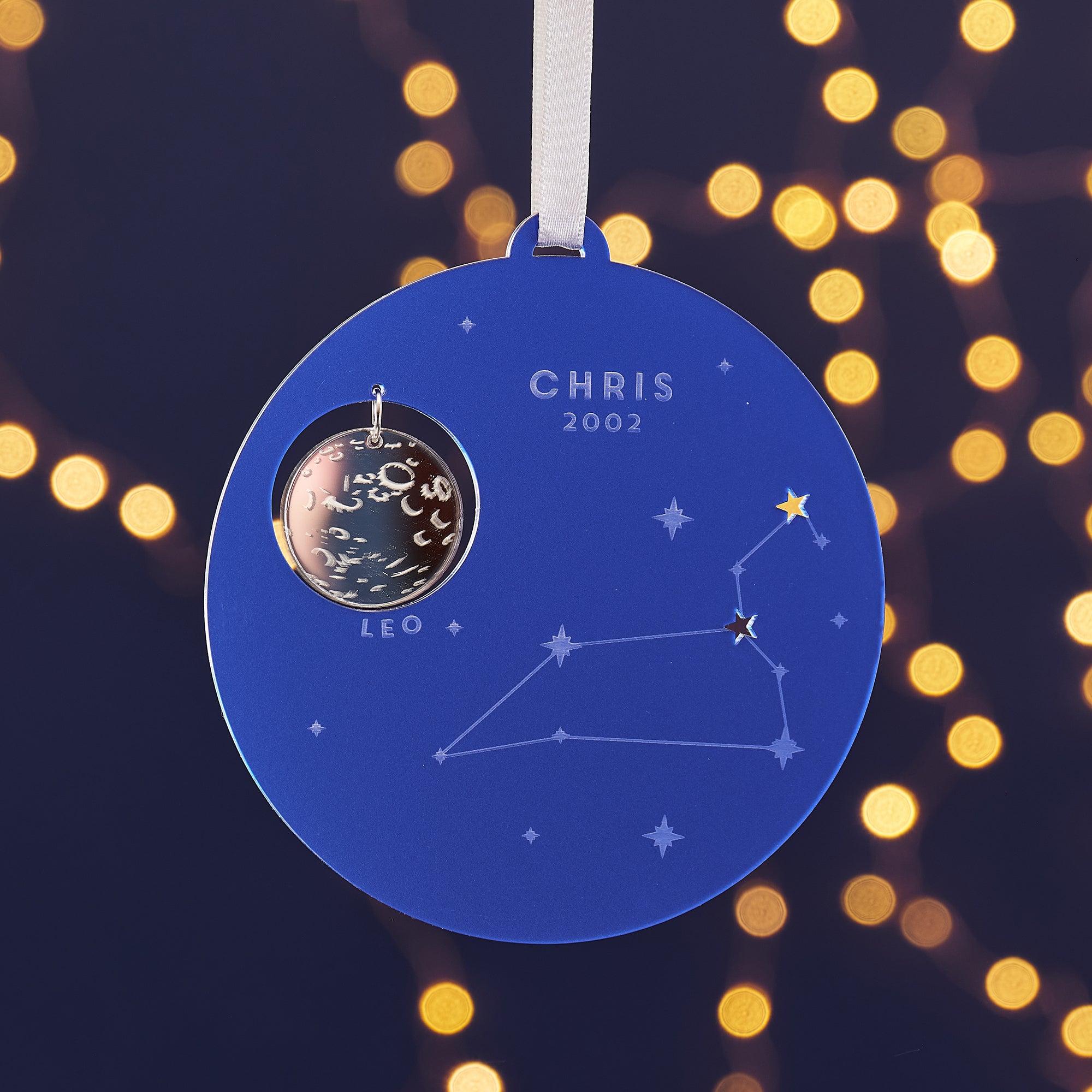 Night Sky Personalised Star Sign Zodiac Christmas Tree Decoration