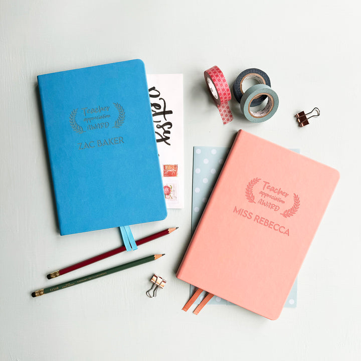 Teacher Appreciation Award Personalised Notebook