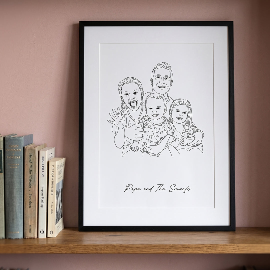 Custom Line Drawing Portrait Print