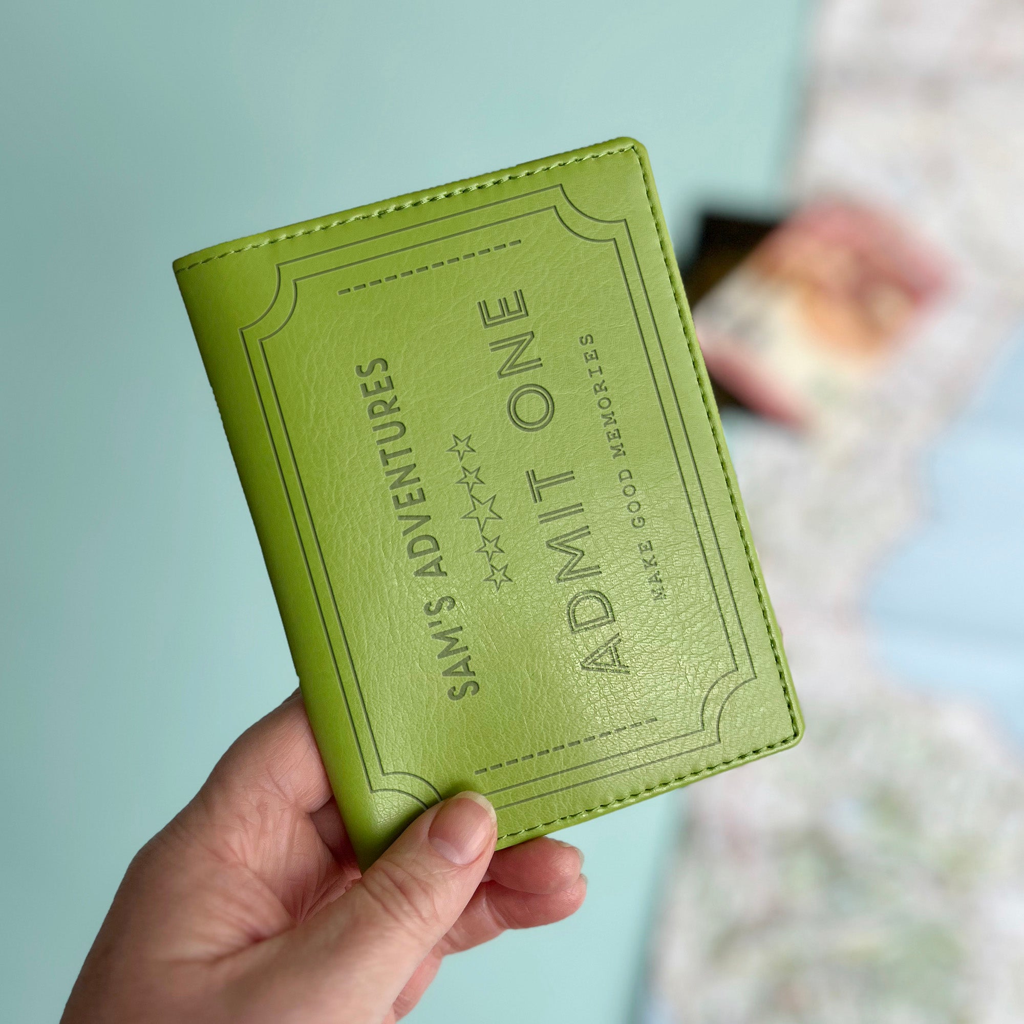 Ticket to Adventure Personalised Passport Cover Holder