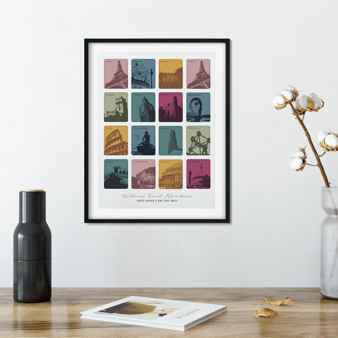 Travel Memories And Favourite Places Personalised Print  Print - Betsy Benn