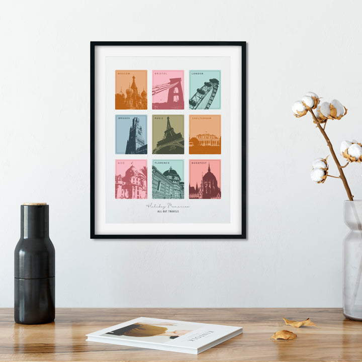 Travel Memories And Favourite Places Personalised Print