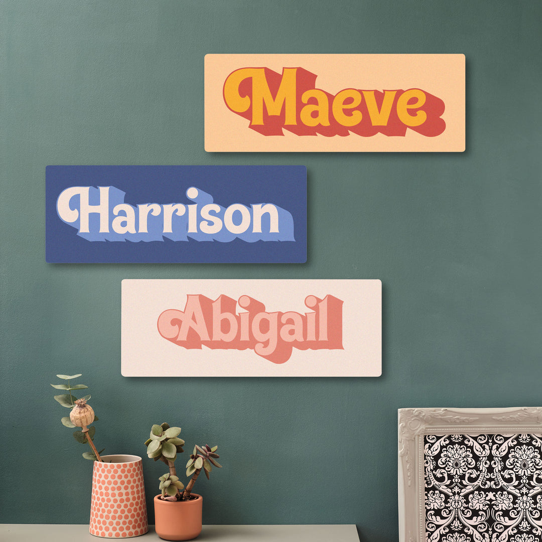 Personalised Name Wooden Wall Art