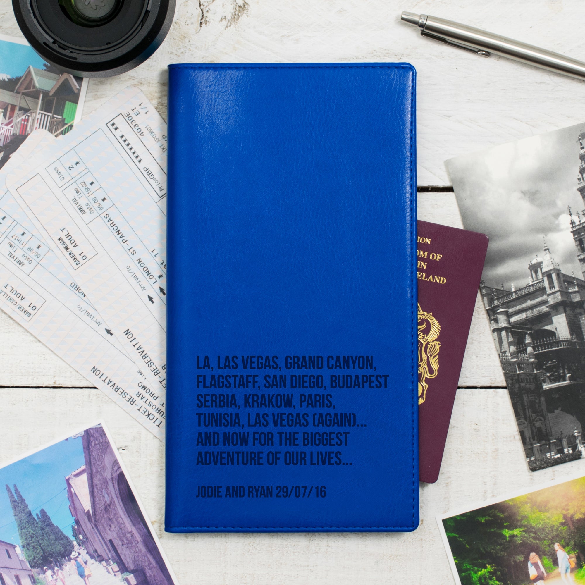 World Destinations Personalised Travel Document Holder