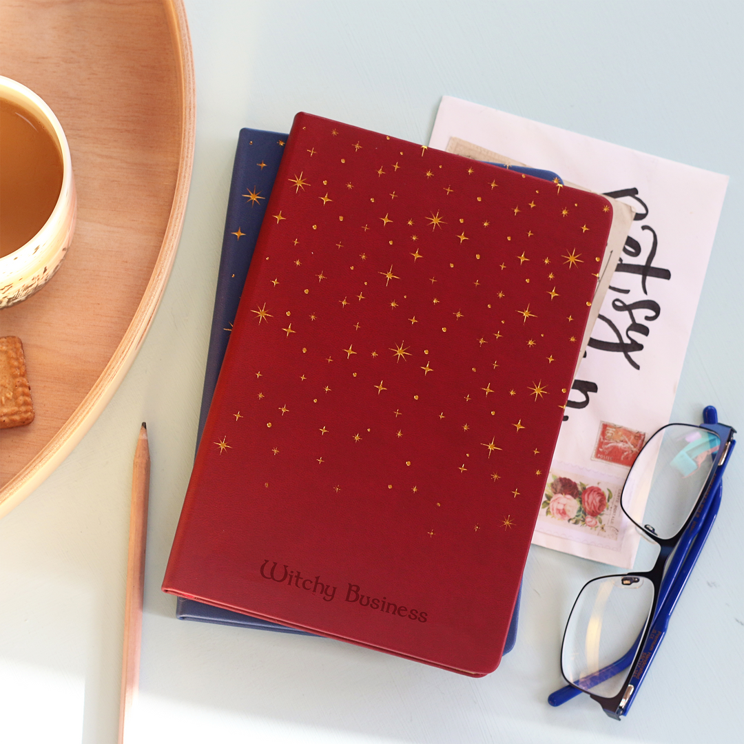 Witchy Star Personalised Foiled Notebook