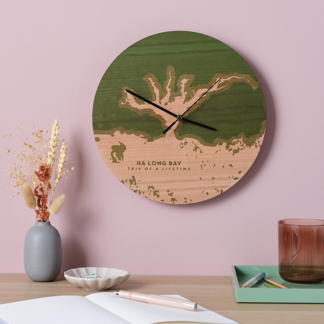 Coastline Wooden Personalised Clock