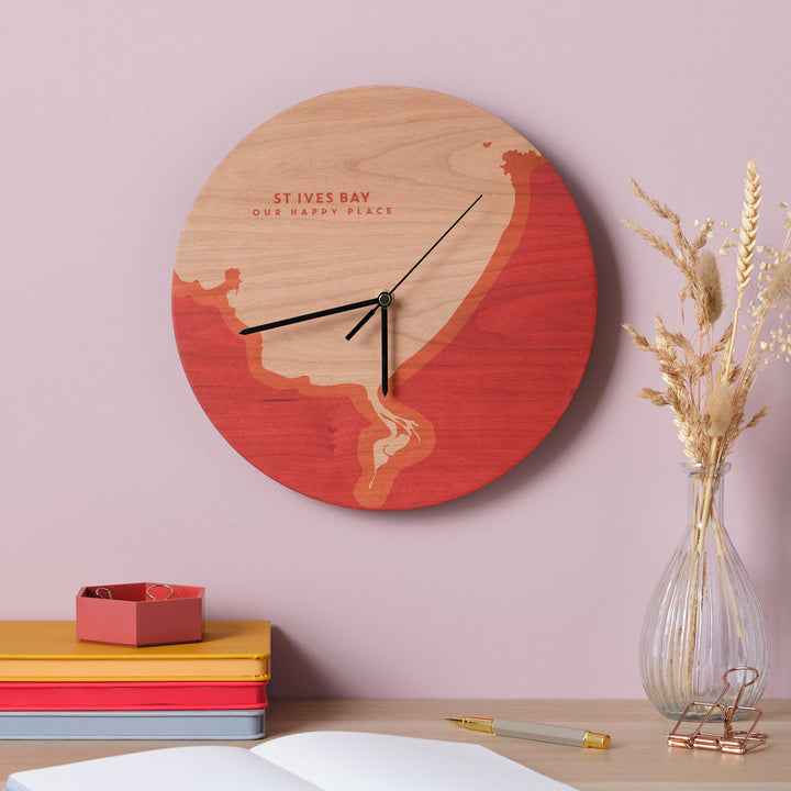 Coastline Wooden Personalised Clock