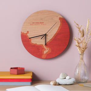 Coastline Wooden Personalised Clock