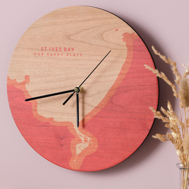 Coastline Wooden Personalised Clock
