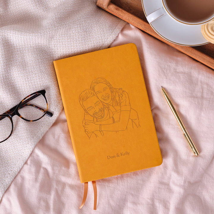 Personalised Line Drawing Photo Notebook