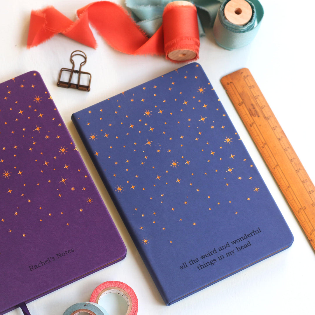 Star Notebook Design Foiled Star Personalised Notebook – Betsy Benn