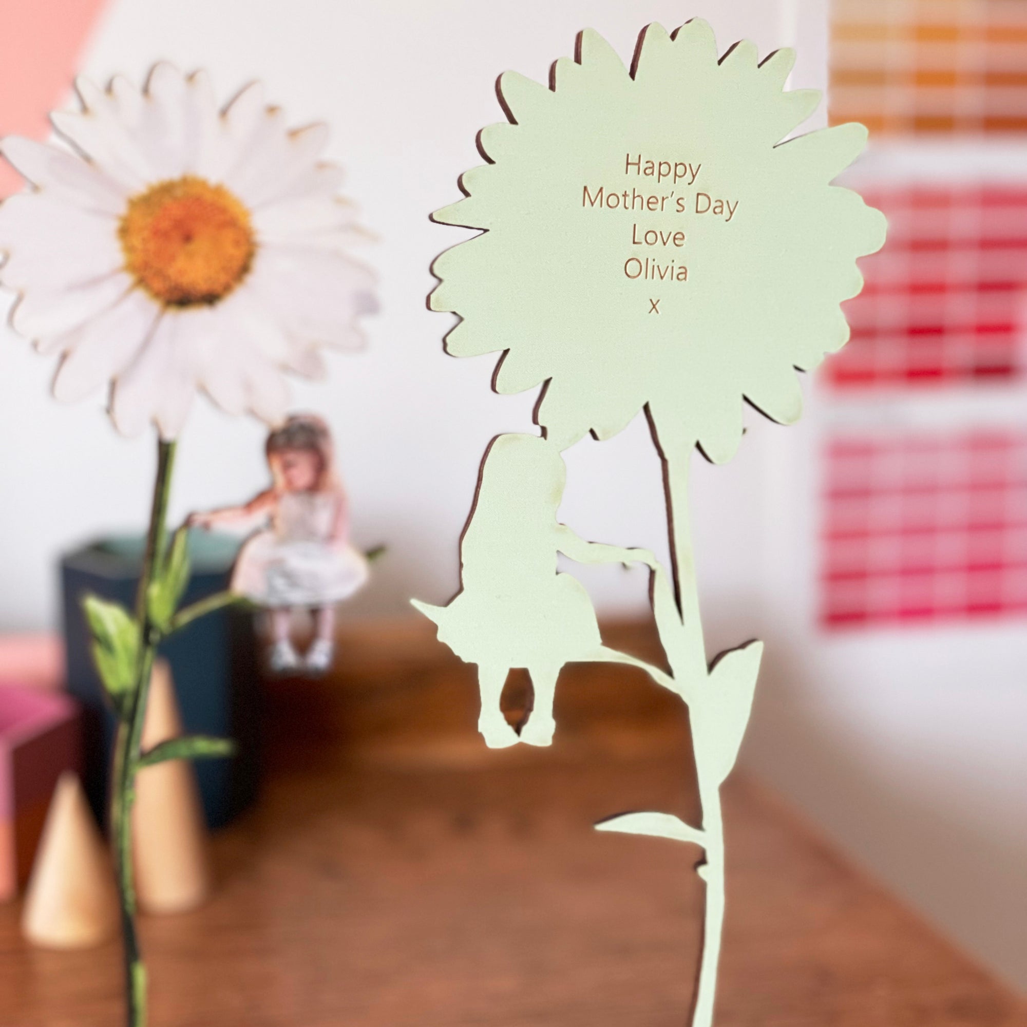 Personalised Wooden Flower Gift