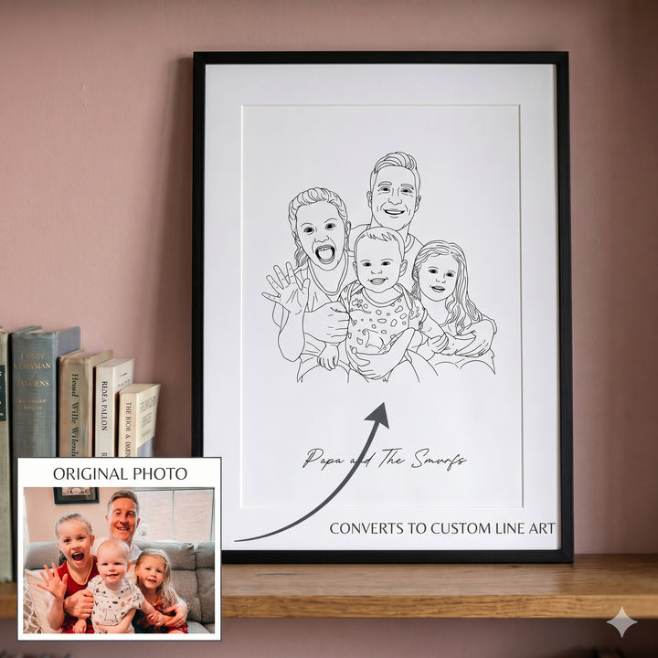 Custom Line Drawing Portrait Print