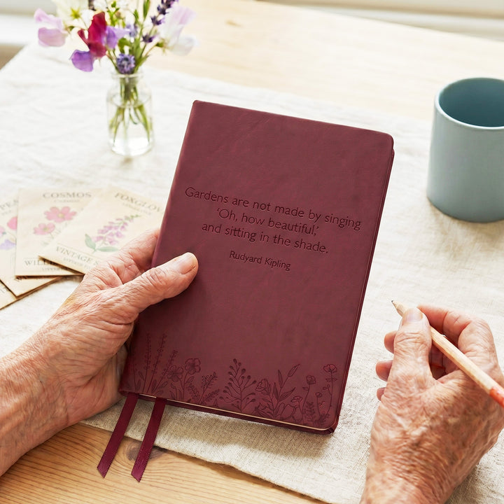Personalised Gardening Notebook - your own words