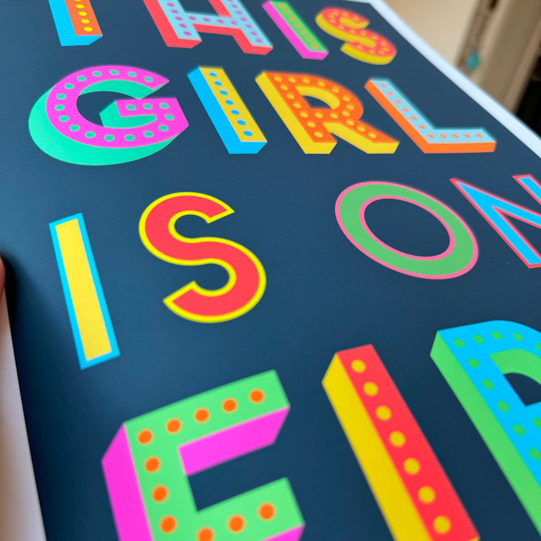 This Girl Is On Fire Feminist Giclee Print