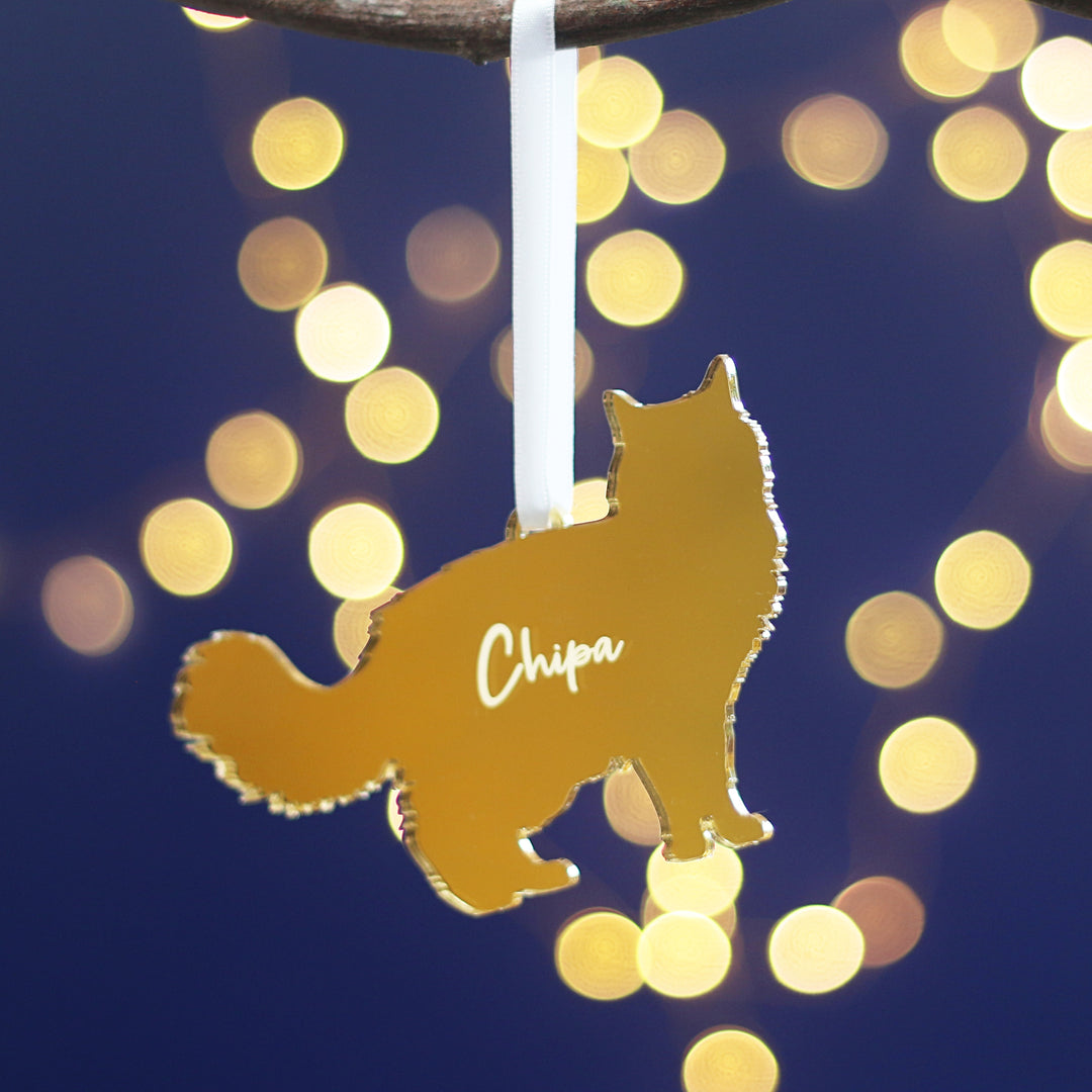 Personalised Christmas Cat Breed Ornament