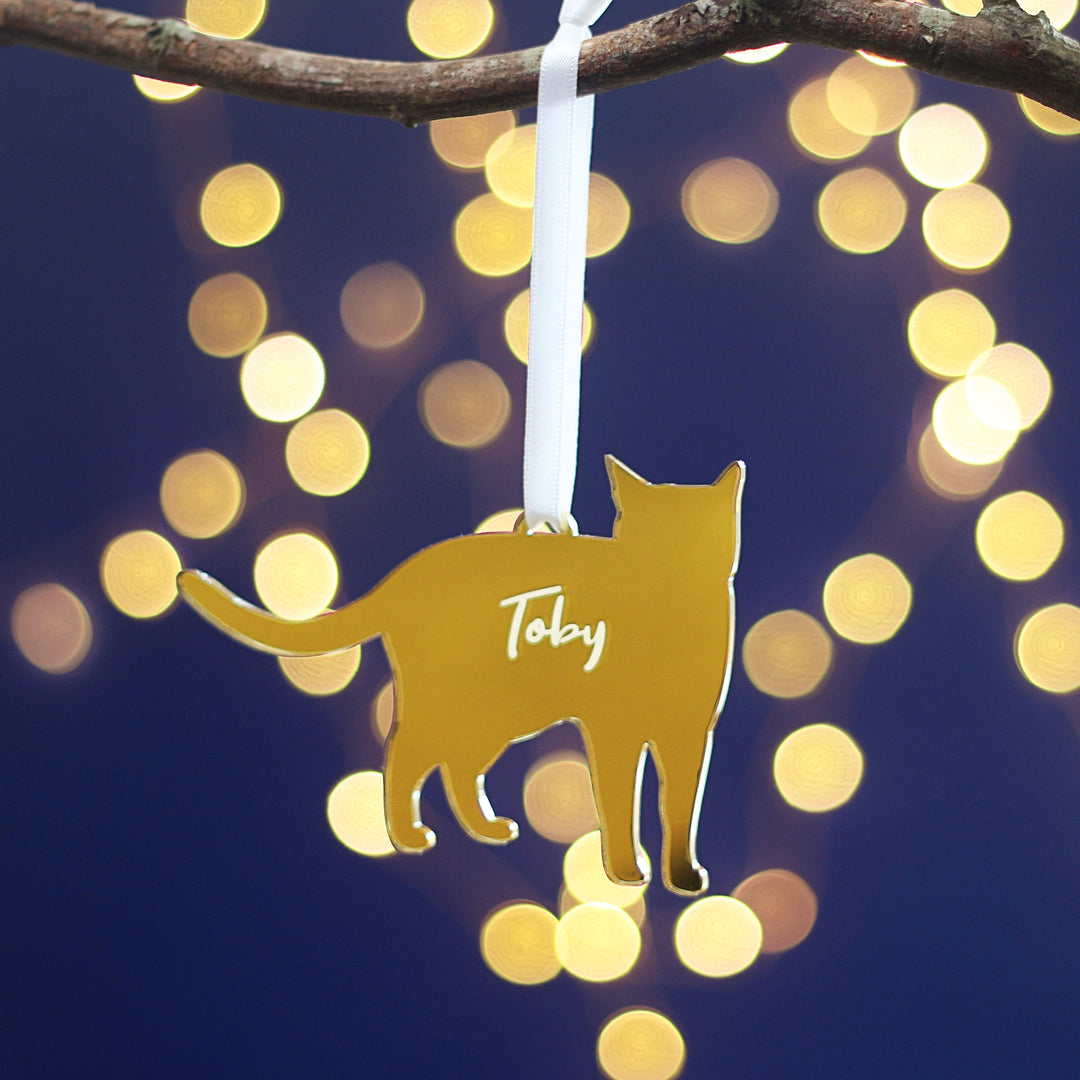 Personalised Christmas Cat Breed Ornament