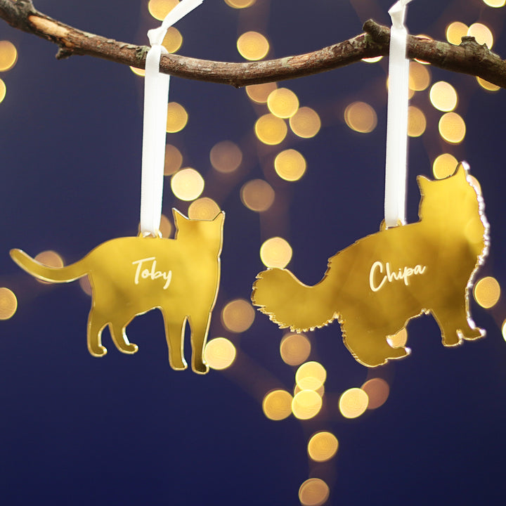Personalised Christmas Cat Breed Ornament